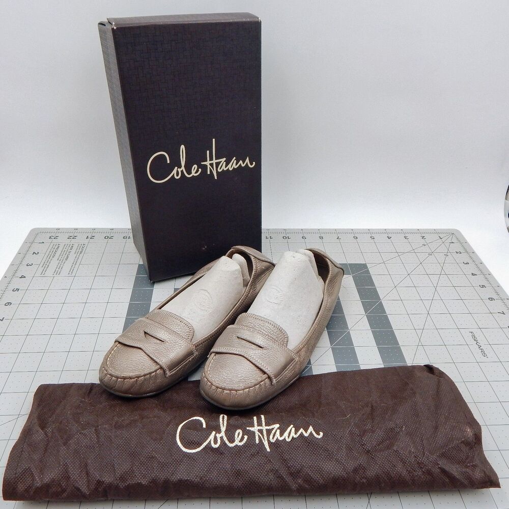 Cole Haan Candyce Womens Loafer Moccasin Sz 7.5 Vtg Silver Casual Shoe Nike Air
